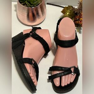 Teva Black Strappy Sandals